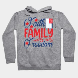 Patriotic Shirts for Men & Women American Flag Shirt Faith Family Freedom Graphic Tee USA Star Stripes Hoodie